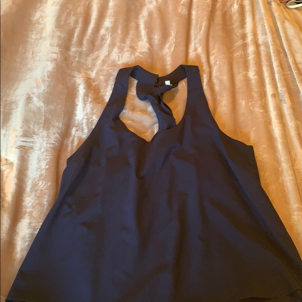 Navy Ruffle Tunic - Picture 2 of 2